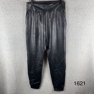 Commando Women’s Size Small Black‎ Faux Leather Joggers
